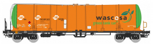 [Nkladn vozy] → [Cisternov] → [4-os s lvkou Zacns, Zacens] → 96200062: kotlov vz oranov-zelen s logem „wascosa - green tank car“