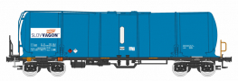 [Nákladní vozy] → [Cisternové] → [4-osé s lávkou Zacns, Zacens] → 96200081: kotlový vůz modrý s logem „SLOVVAGON“